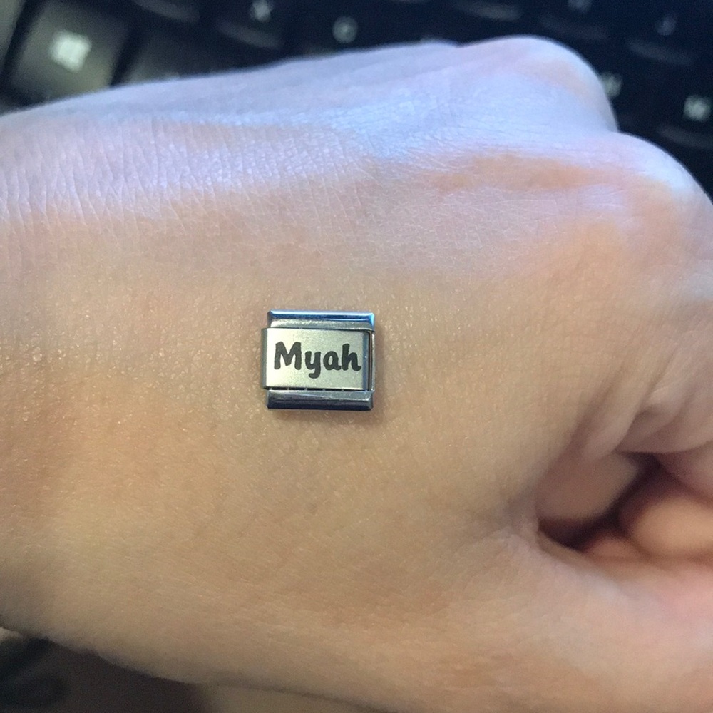 Italian Charm Bracelet Myah Name Charm